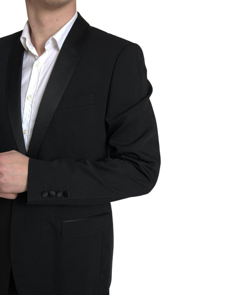 Dolce & Gabbana Black 2 Piece Single Breasted MARTINI Suit - Hilstor