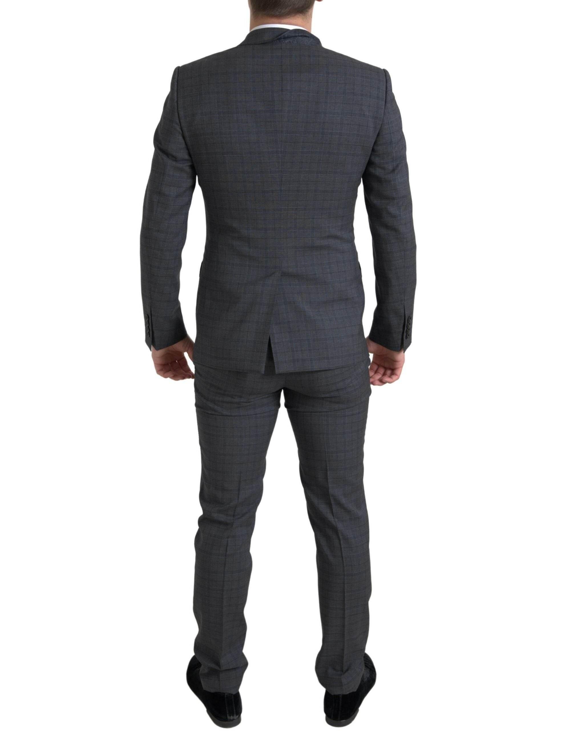 Dolce & Gabbana Gray 2 Piece Single Breasted MARTINI Suit - Hilstor