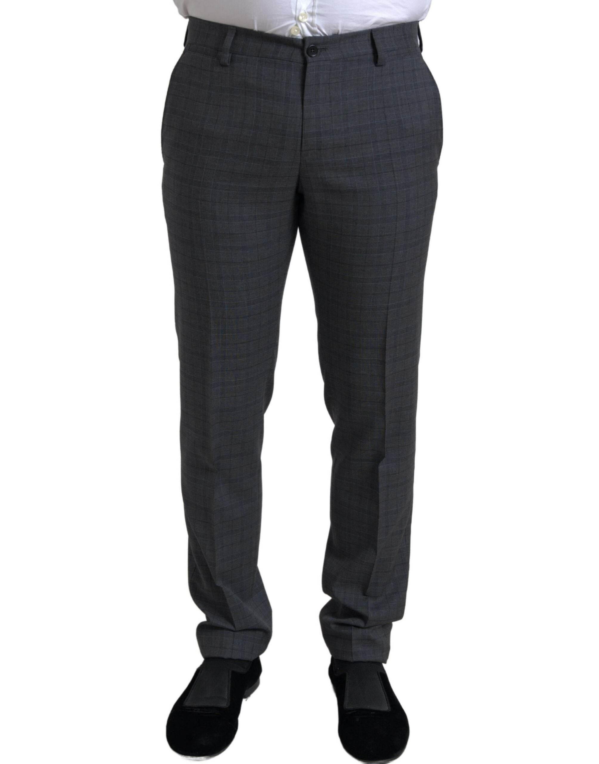 Dolce & Gabbana Gray 2 Piece Single Breasted MARTINI Suit - Hilstor