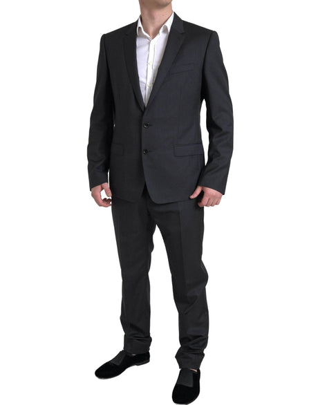 Dolce & Gabbana Black 2 Piece Single Breasted MARTINI Suit - Hilstor