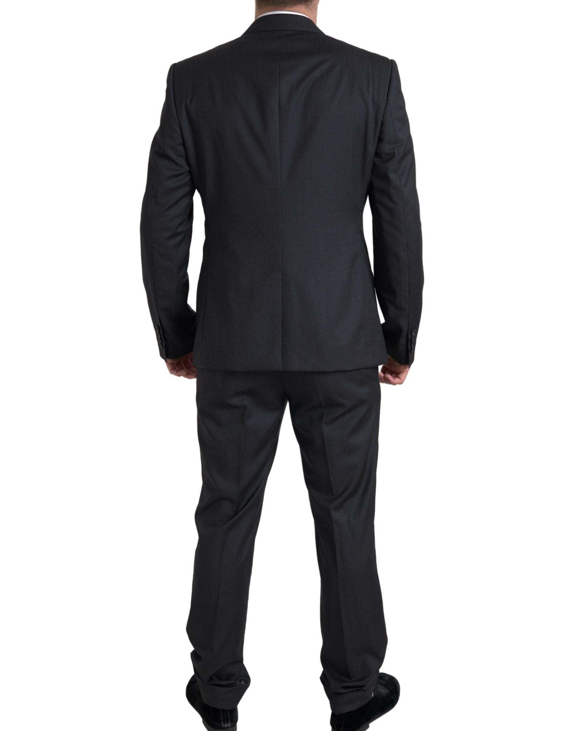 Dolce & Gabbana Black 2 Piece Single Breasted MARTINI Suit - Hilstor