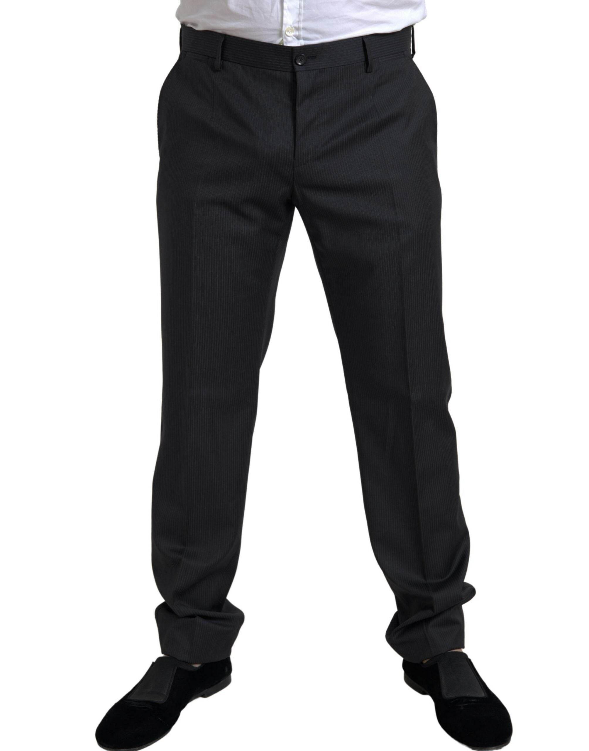 Dolce & Gabbana Black 2 Piece Single Breasted MARTINI Suit - Hilstor