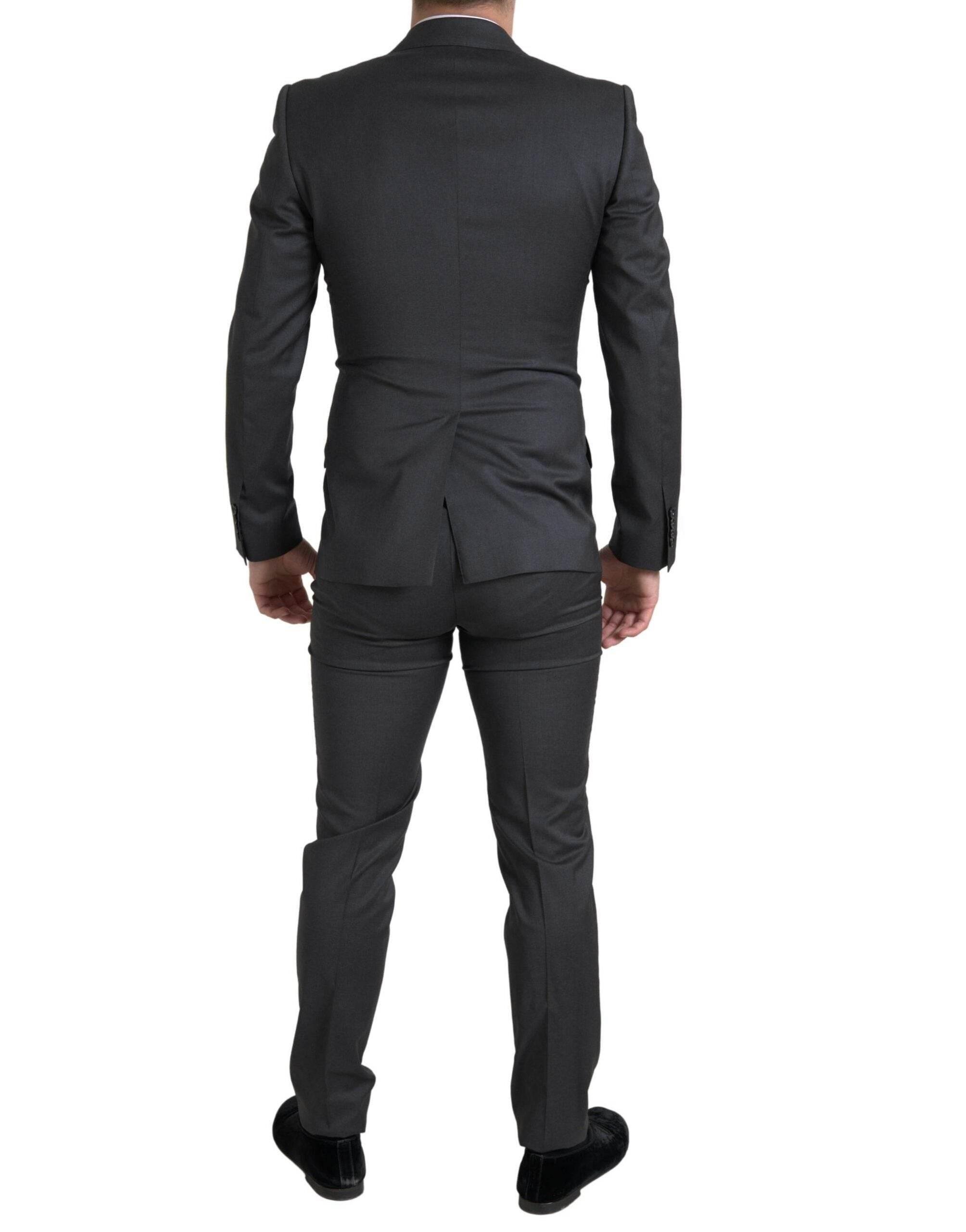 Dolce & Gabbana Gray 2 Piece Double Breasted SICILIA Suit - Hilstor