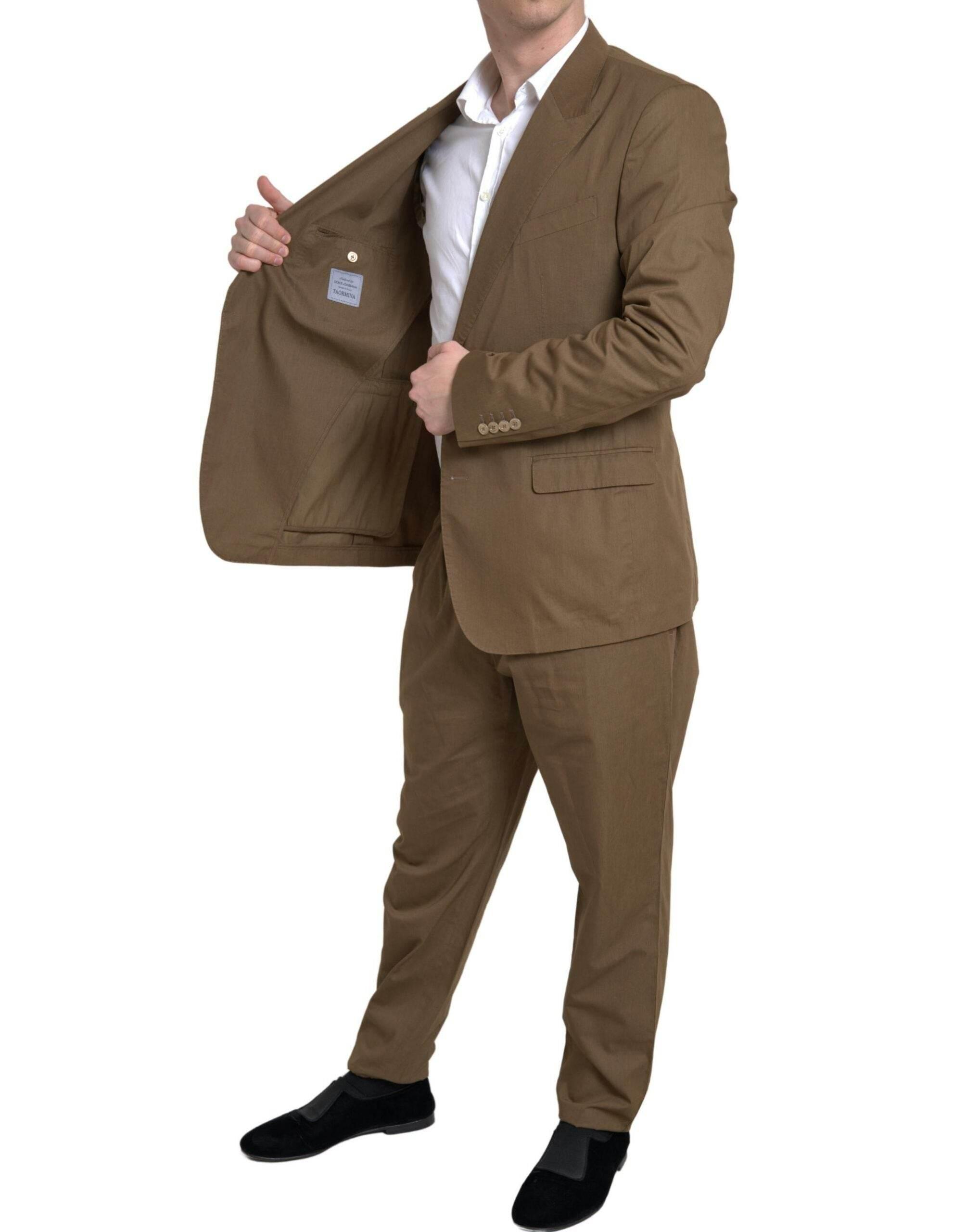 Dolce & Gabbana Brown 2 Piece Single Breasted TAORMINA Suit - Hilstor