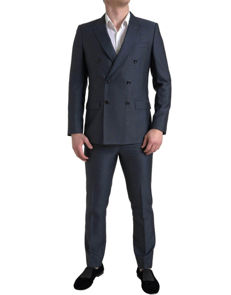 Dolce & Gabbana Blue 2 Piece Double Breasted MARTINI Suit - Hilstor