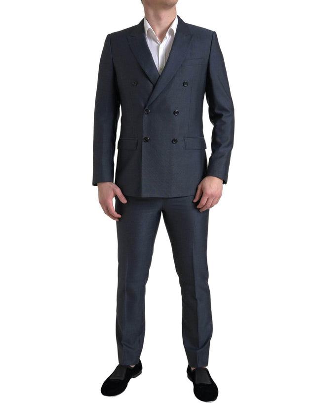 Dolce & Gabbana Blue 2 Piece Double Breasted MARTINI Suit - Hilstor