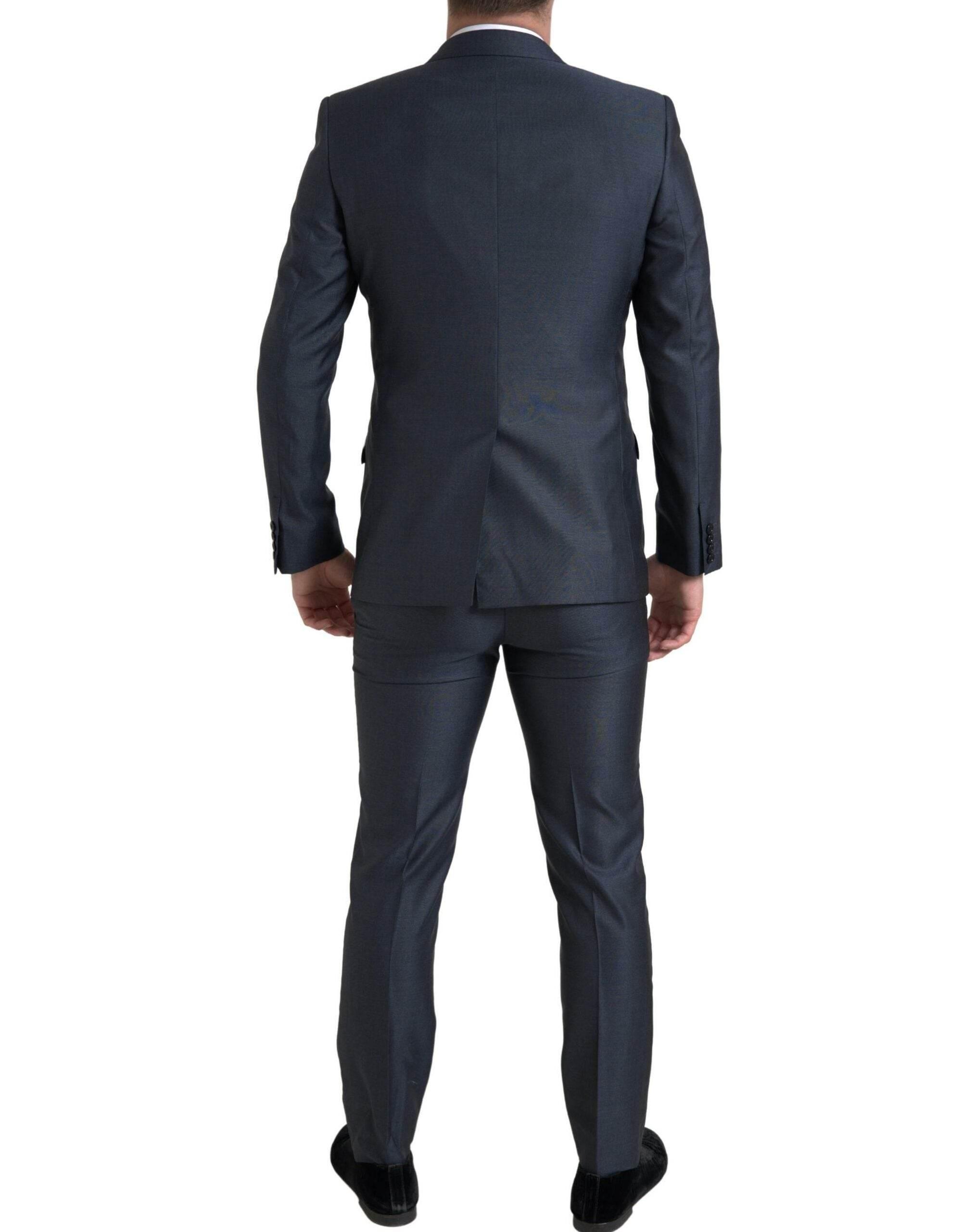 Dolce & Gabbana Blue 2 Piece Double Breasted MARTINI Suit - Hilstor
