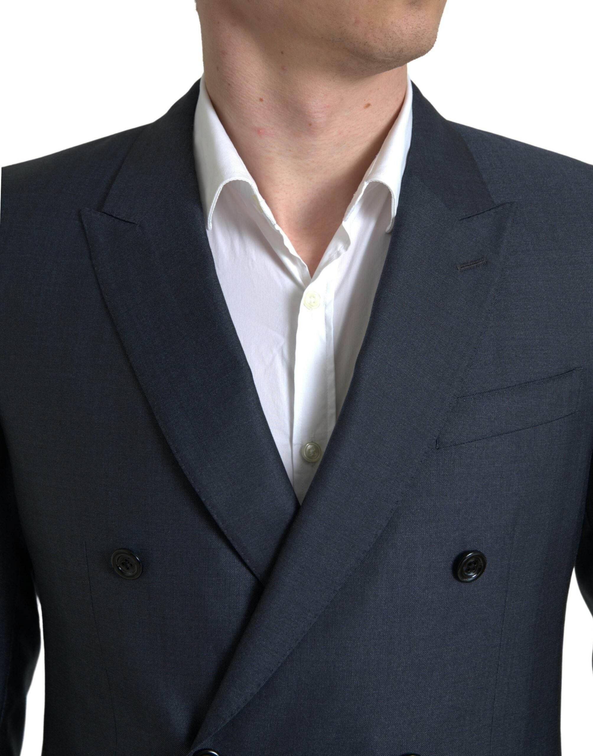 Dolce & Gabbana Blue 2 Piece Double Breasted MARTINI Suit - Hilstor