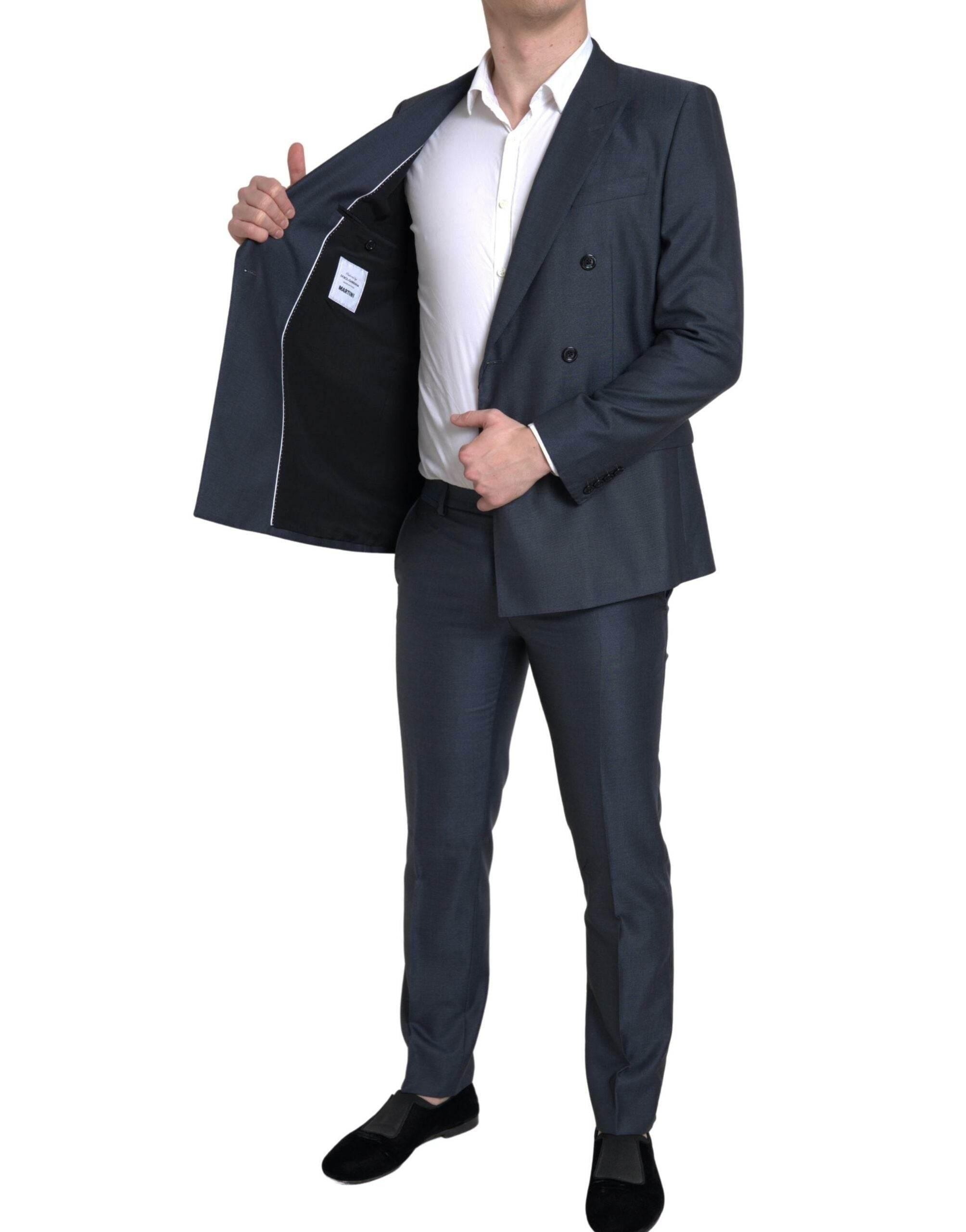 Dolce & Gabbana Blue 2 Piece Double Breasted MARTINI Suit - Hilstor