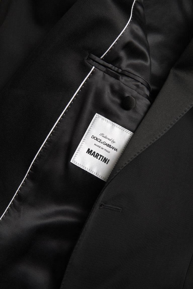 Dolce & Gabbana Black Wool Single Breasted MARTINI Blazer - Hilstor