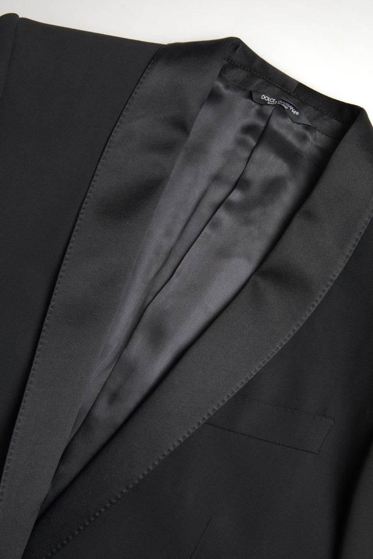 Dolce & Gabbana Black Wool Single Breasted MARTINI Blazer - Hilstor