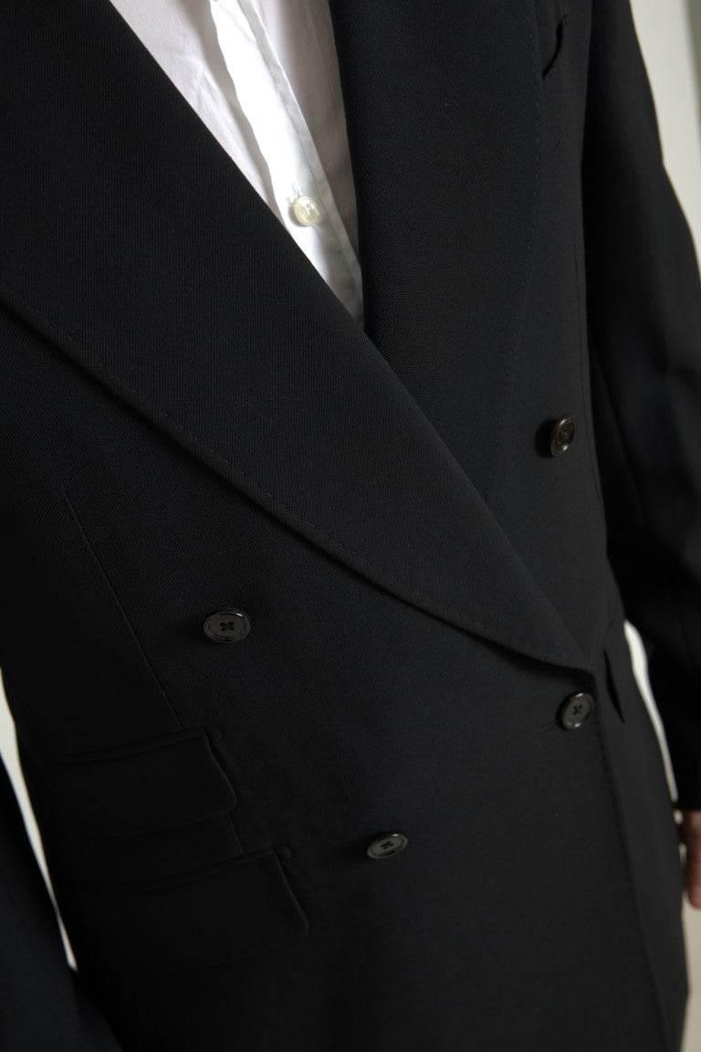 Dolce & Gabbana Black 2 Piece Double Breasted SICILIA Suit - Hilstor