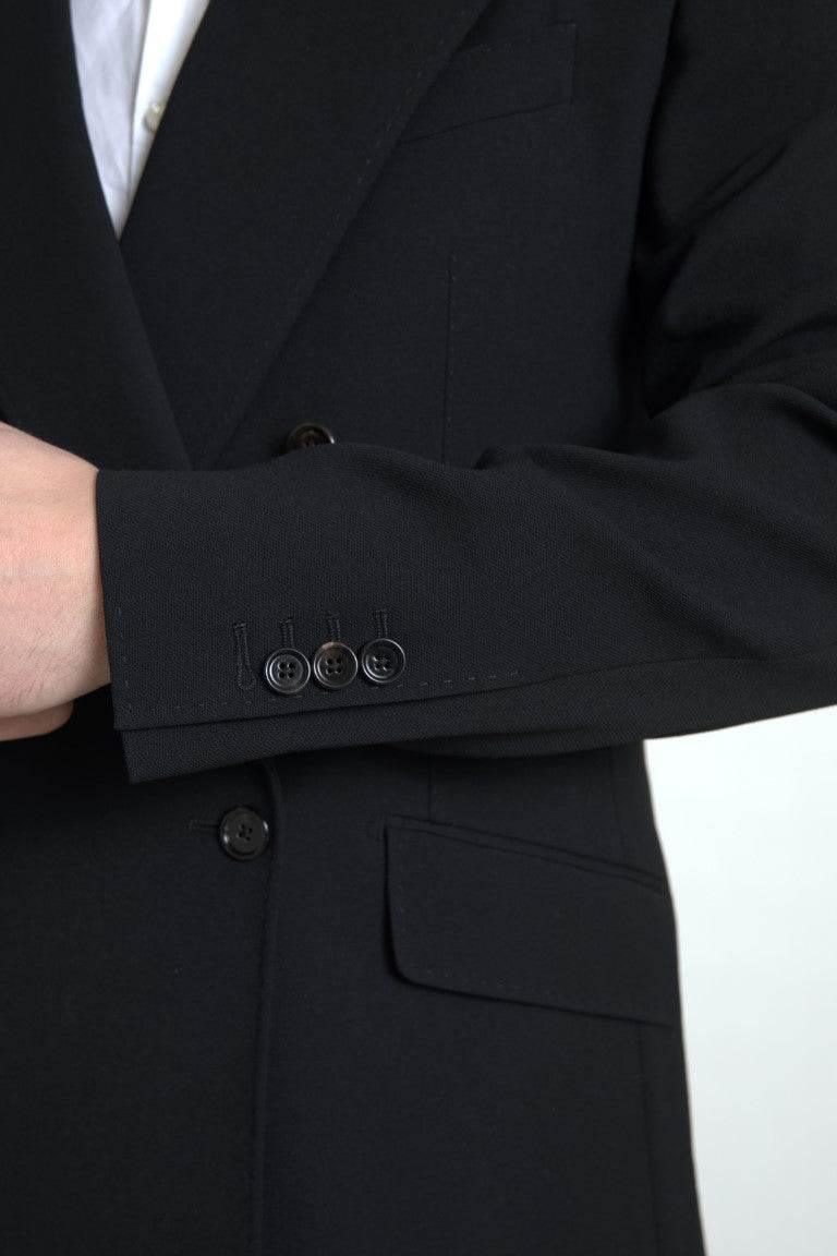 Dolce & Gabbana Black 2 Piece Double Breasted SICILIA Suit - Hilstor