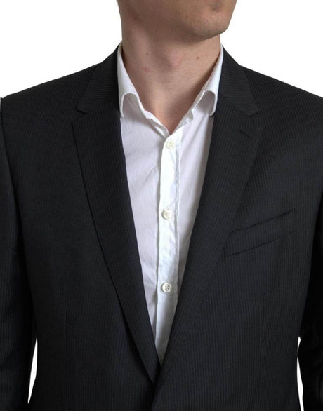 Dolce & Gabbana Black 2 Piece Single Breasted MARTINI Suit - Hilstor