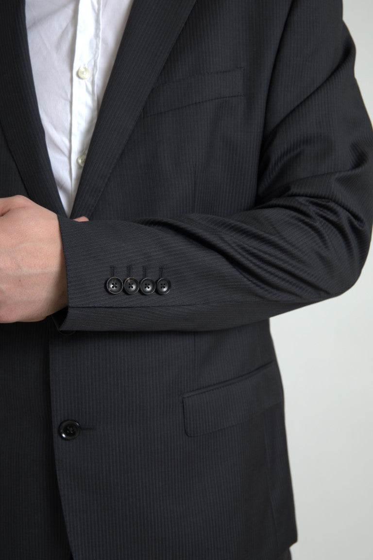 Dolce & Gabbana Black 2 Piece Single Breasted MARTINI Suit - Hilstor