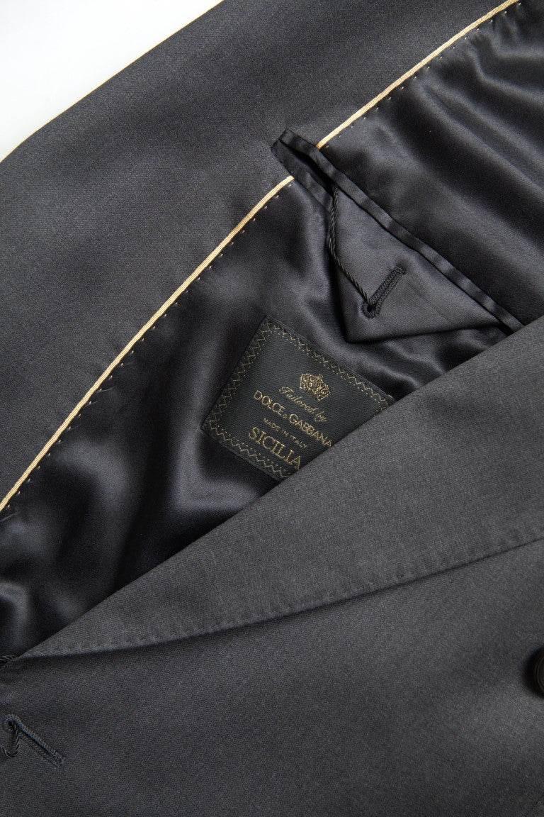 Dolce & Gabbana Gray 2 Piece Double Breasted SICILIA Suit - Hilstor