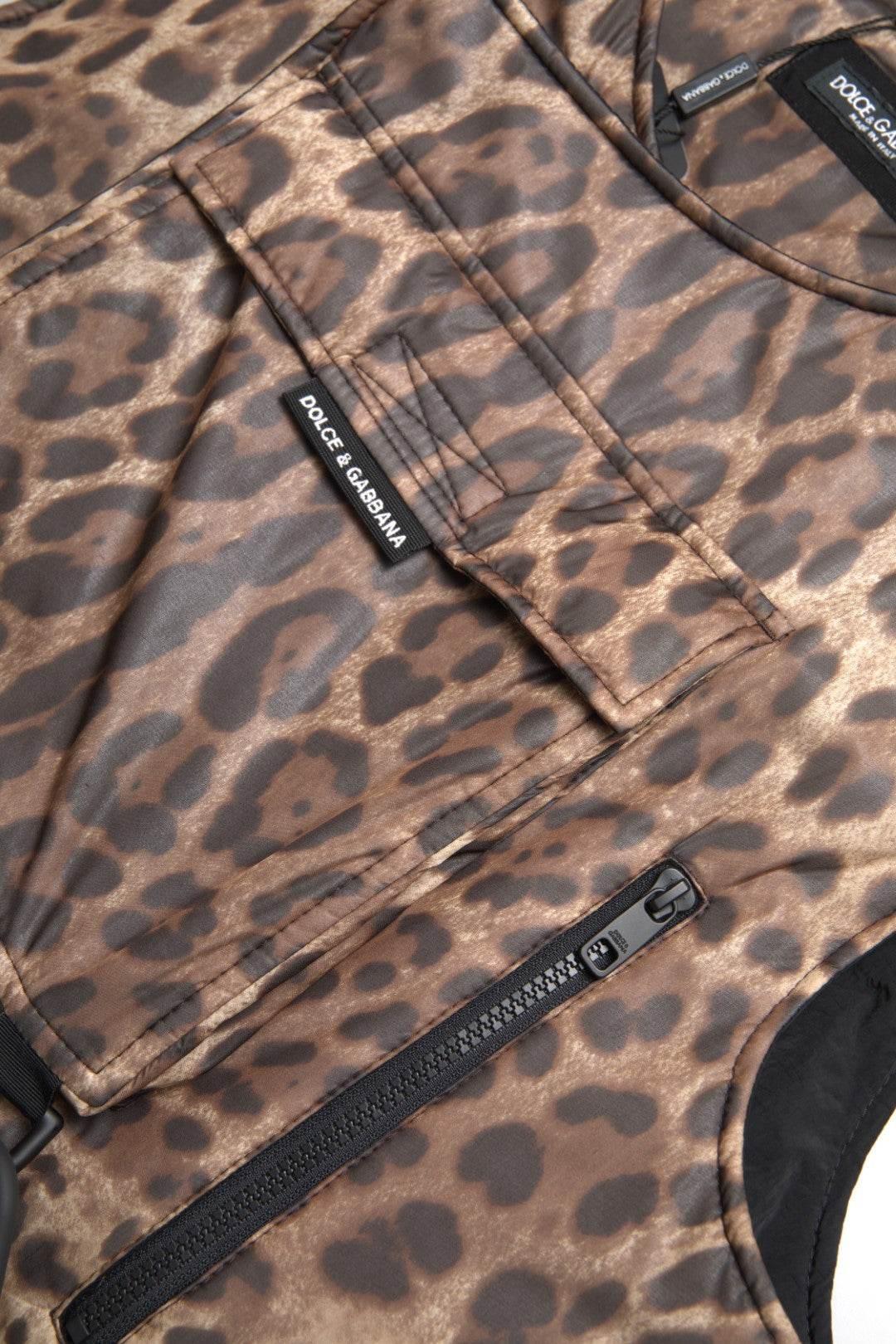 Dolce & Gabbana Silk Leopard Vest Exclusive Sportswear - Hilstor