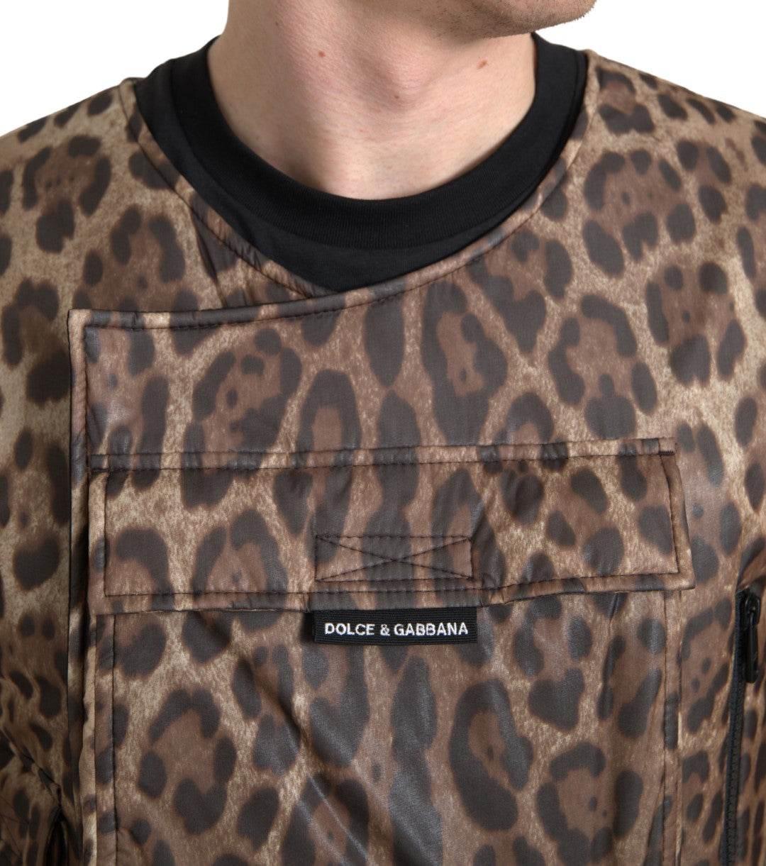 Dolce & Gabbana Silk Leopard Vest Exclusive Sportswear - Hilstor