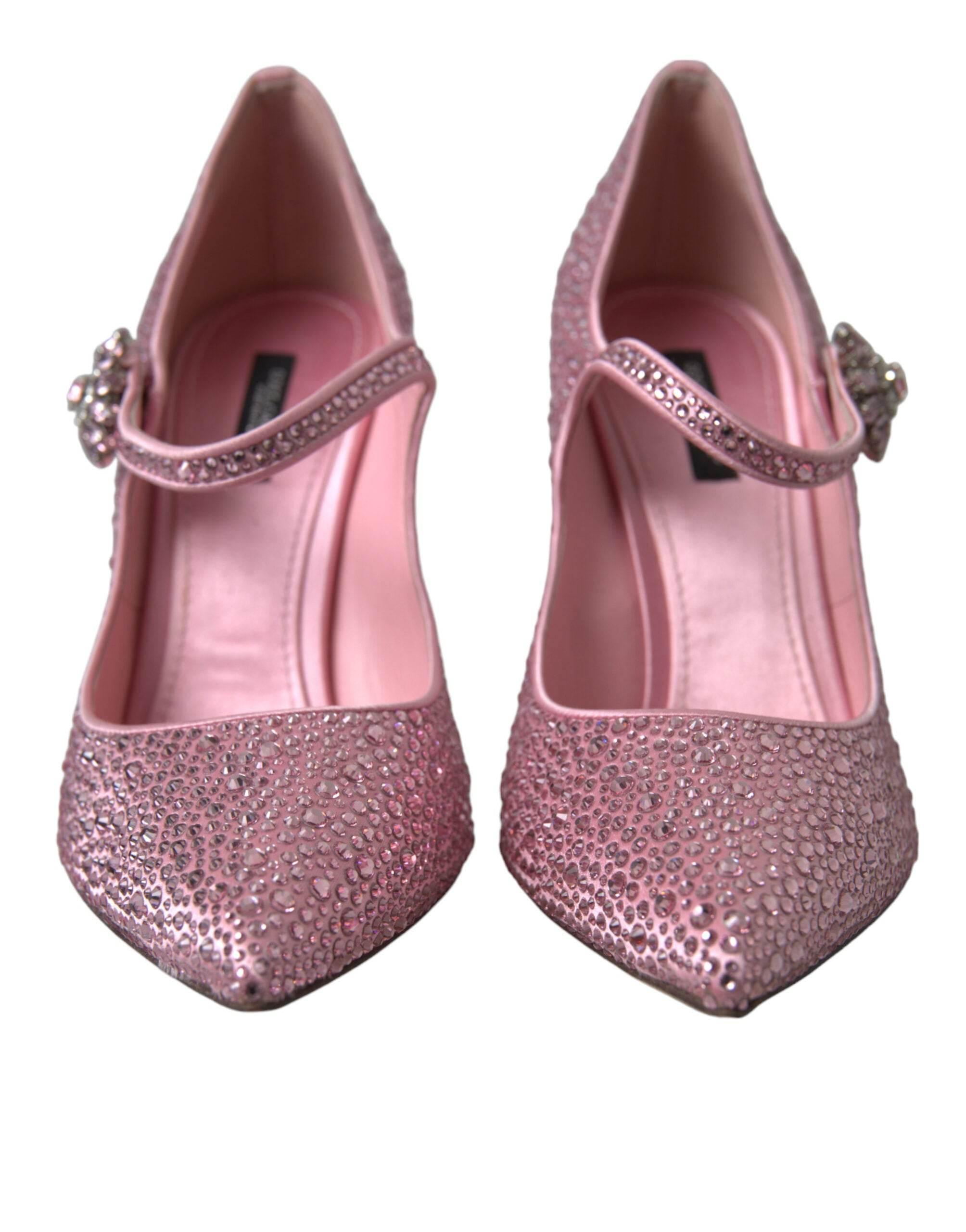 Dolce & Gabbana Enchanting Pink Crystal Pumps - Hilstor