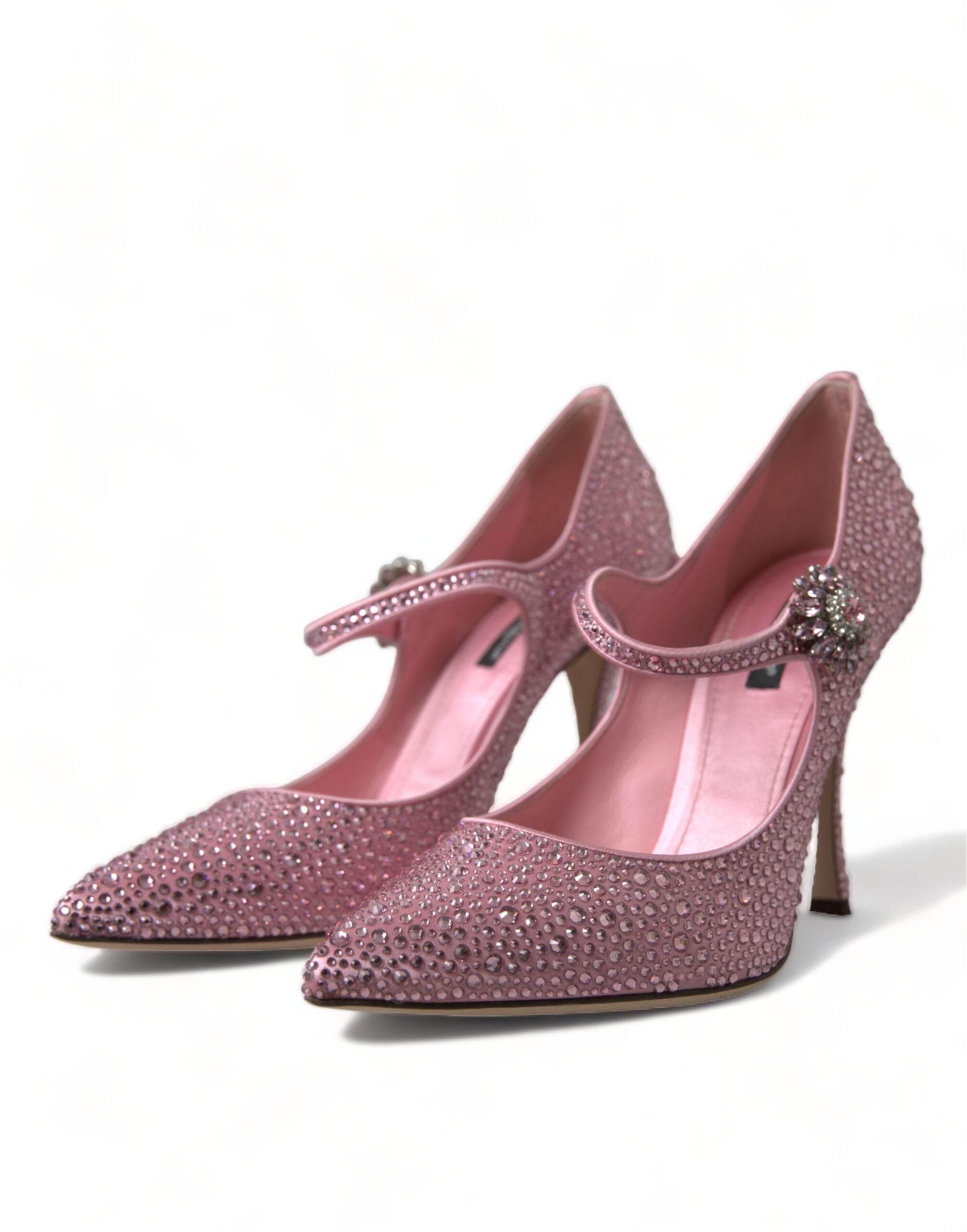 Dolce & Gabbana Enchanting Pink Crystal Pumps - Hilstor