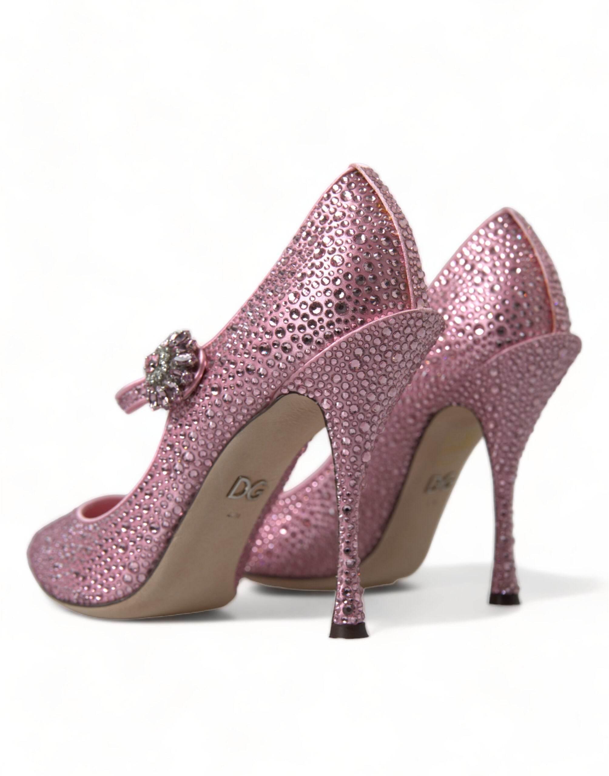 Dolce & Gabbana Enchanting Pink Crystal Pumps - Hilstor