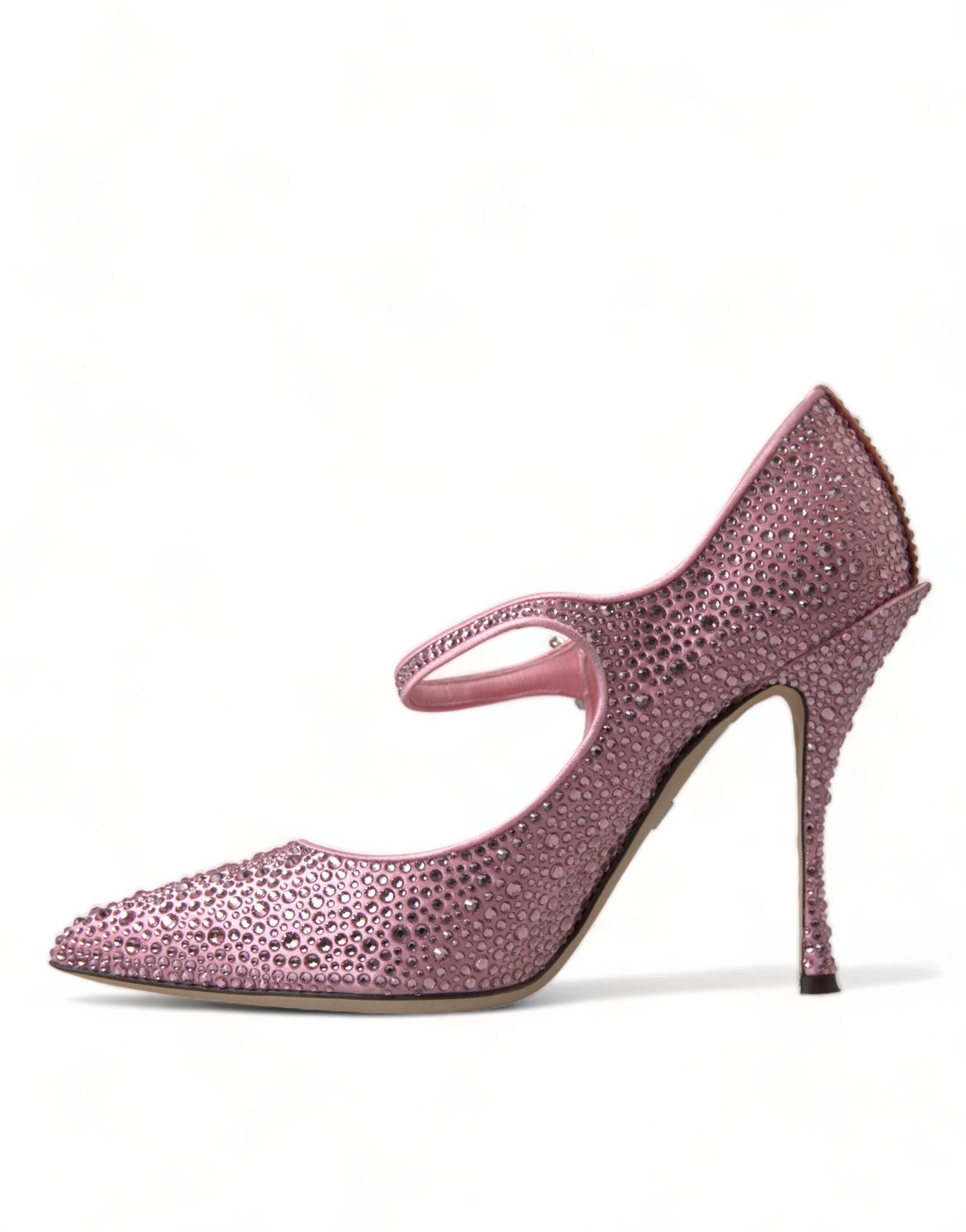 Dolce & Gabbana Enchanting Pink Crystal Pumps - Hilstor