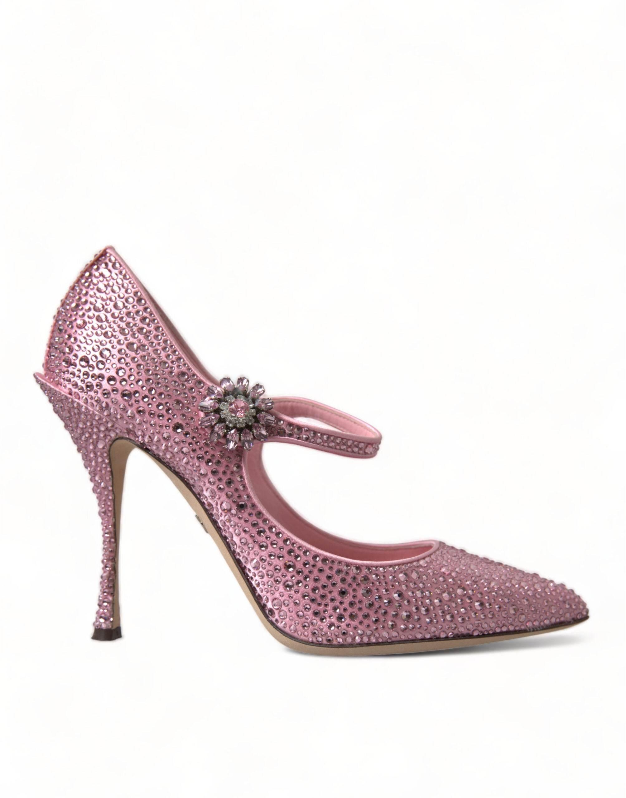 Dolce & Gabbana Enchanting Pink Crystal Pumps - Hilstor