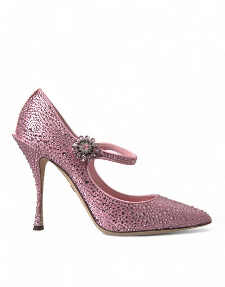 Dolce & Gabbana Enchanting Pink Crystal Pumps - Hilstor