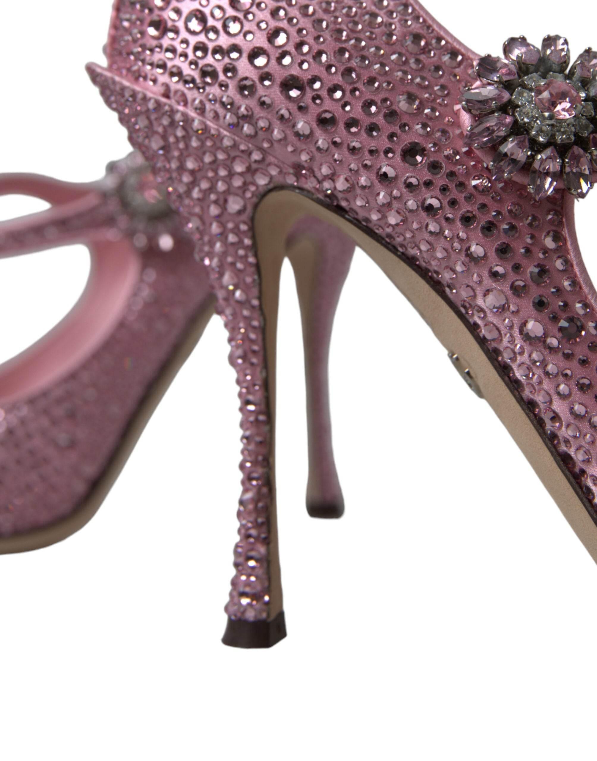 Dolce & Gabbana Enchanting Pink Crystal Pumps - Hilstor