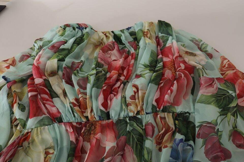 Dolce & Gabbana Floral Silk Midi Wrap Dress - Hilstor