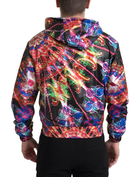 Dolce & Gabbana Multicolor Full Zip Hooded Sweater - Hilstor