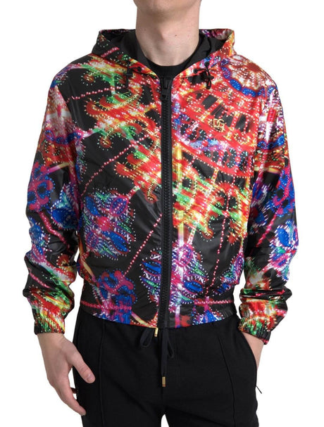 Dolce & Gabbana Multicolor Full Zip Hooded Sweater - Hilstor