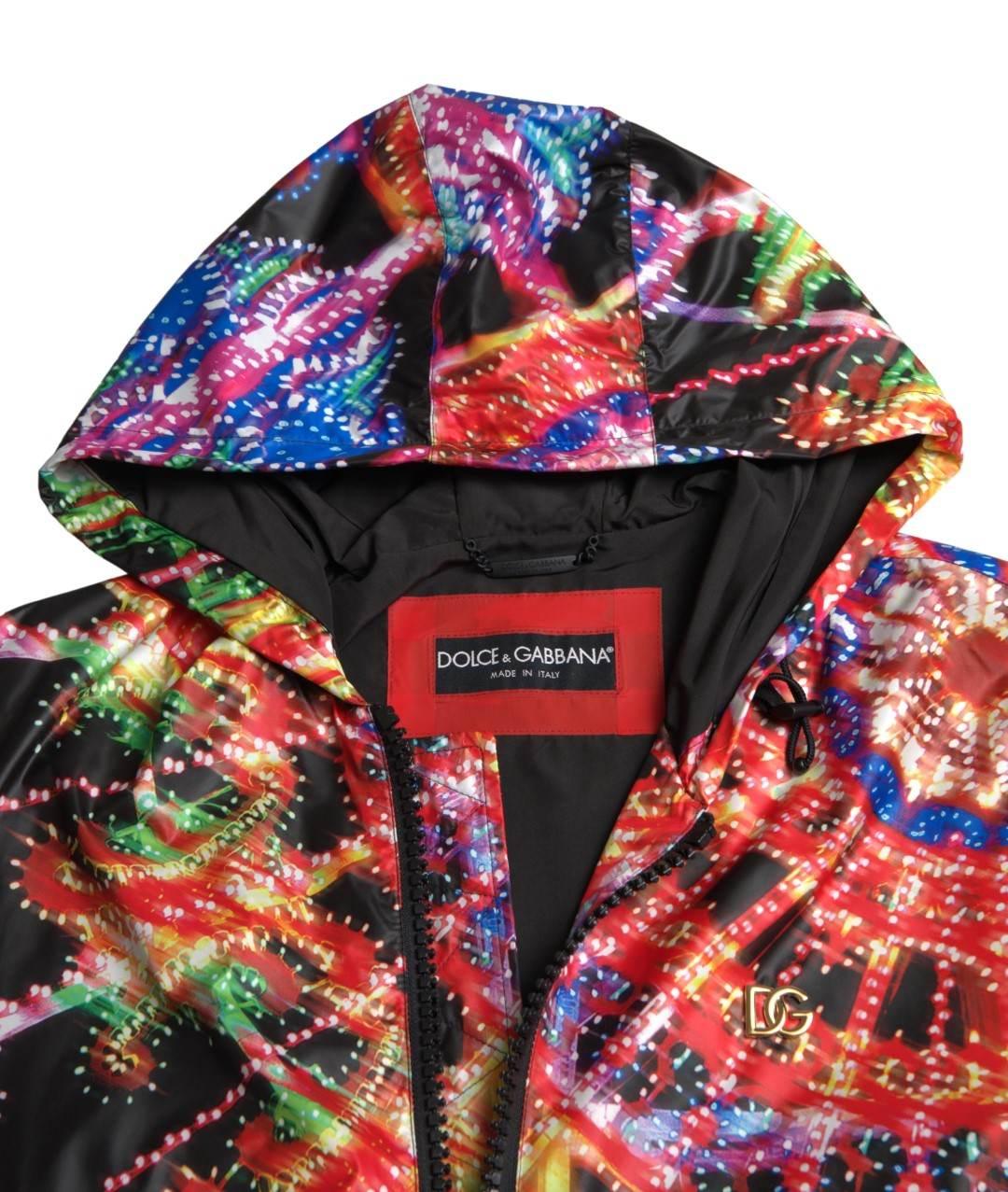 Dolce & Gabbana Multicolor Full Zip Hooded Sweater - Hilstor