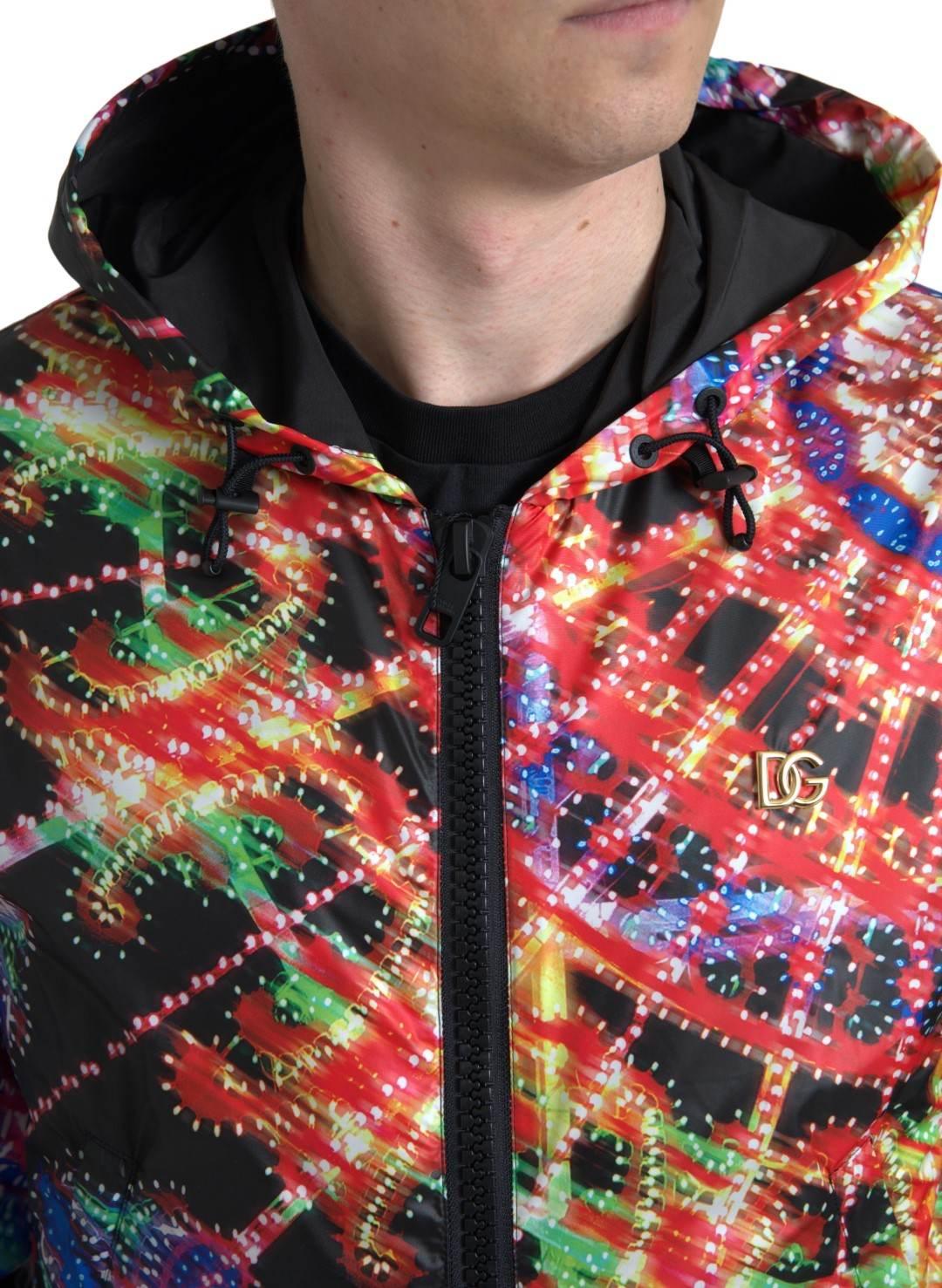 Dolce & Gabbana Multicolor Full Zip Hooded Sweater - Hilstor