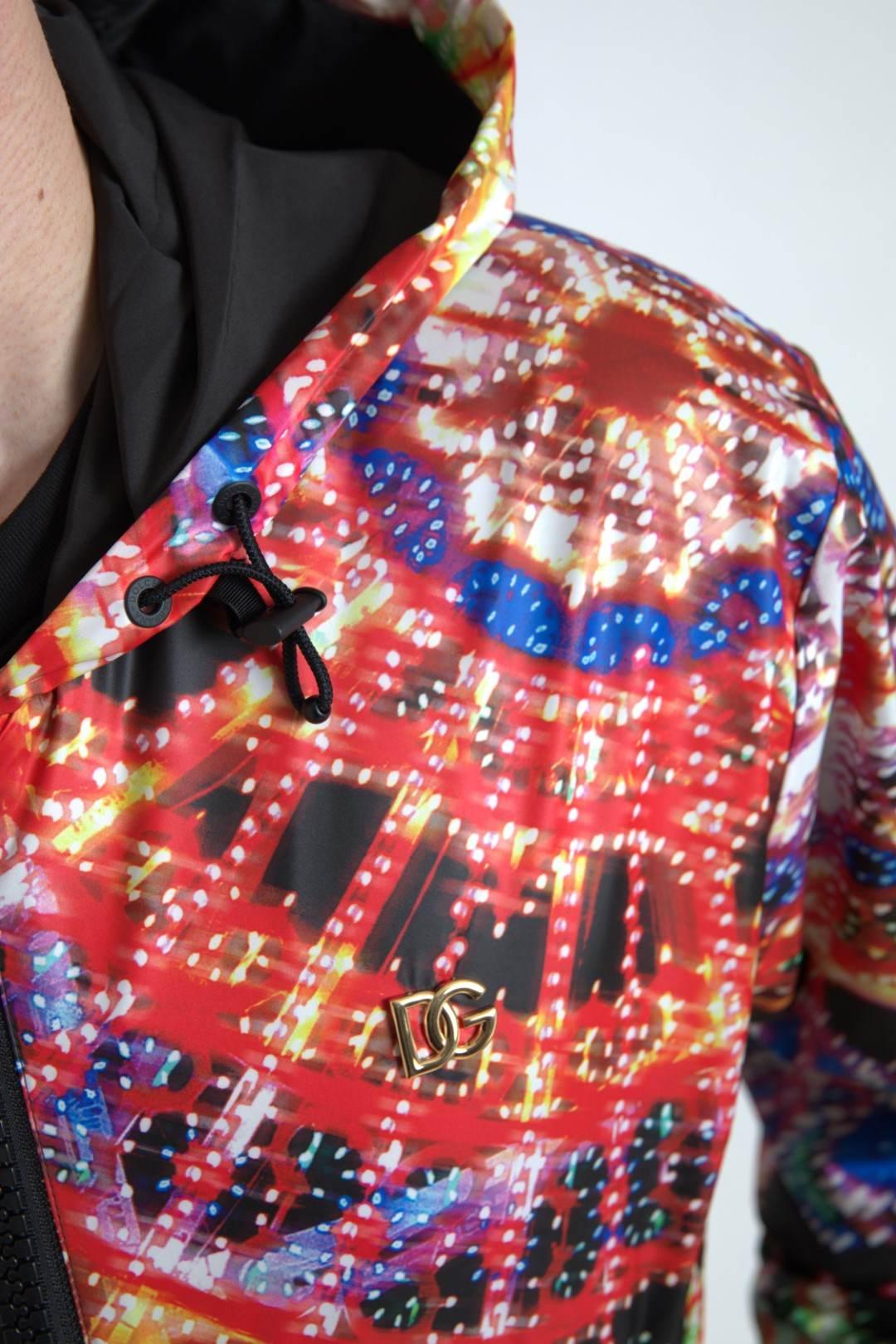 Dolce & Gabbana Multicolor Full Zip Hooded Sweater - Hilstor
