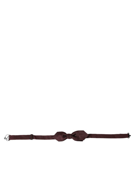 Dolce & Gabbana Elegant Bordeaux Silk Bow Tie - Hilstor