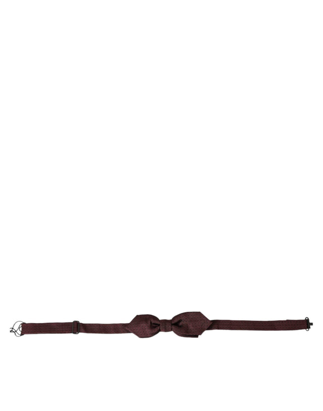 Dolce & Gabbana Elegant Bordeaux Silk Bow Tie - Hilstor
