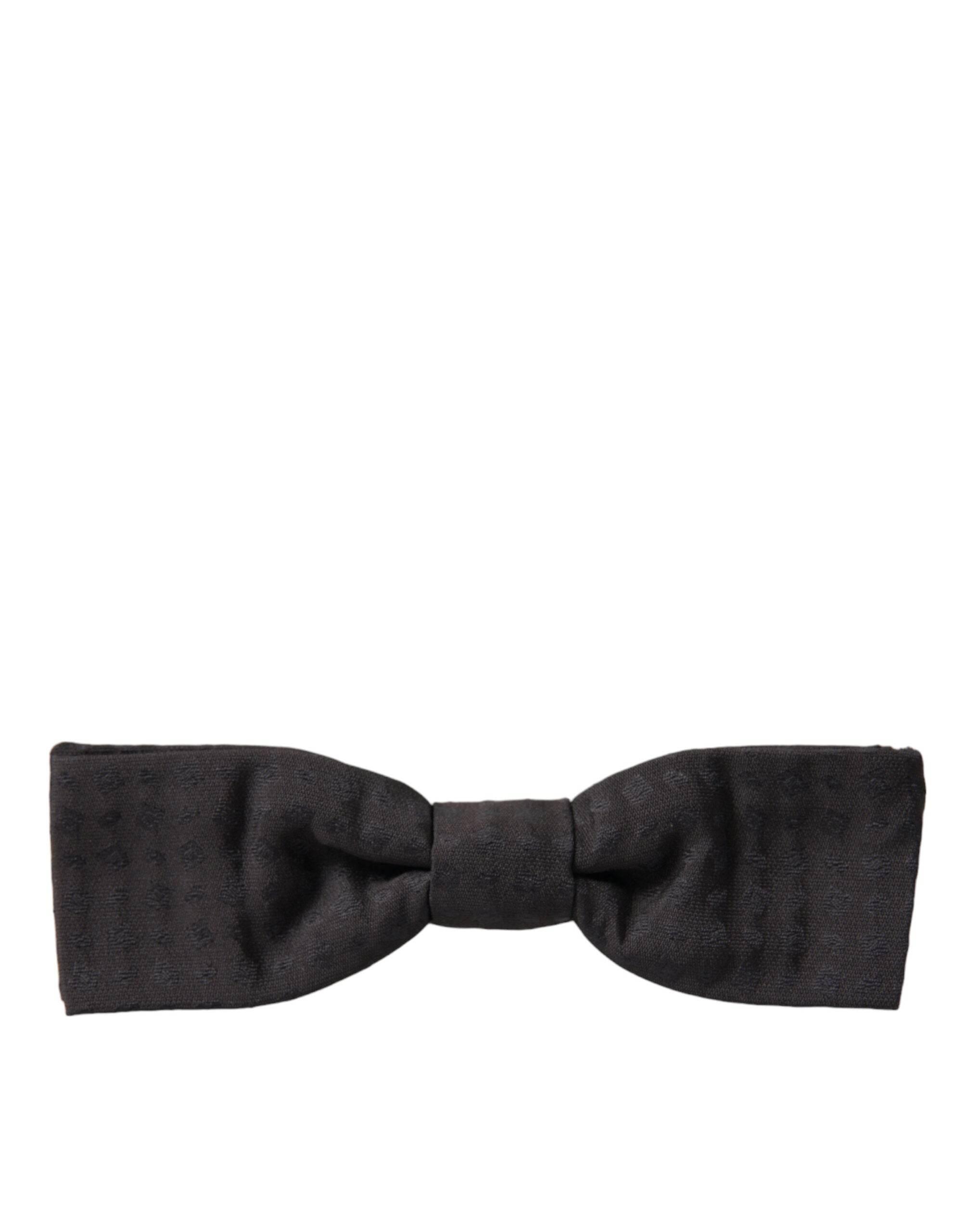Dolce & Gabbana Brown Fantasy Silk Adjustable Neck Men Papillon Bow Tie - Hilstor