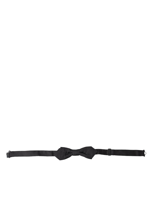 Dolce & Gabbana Elegant Silk Black Bow Tie - Hilstor