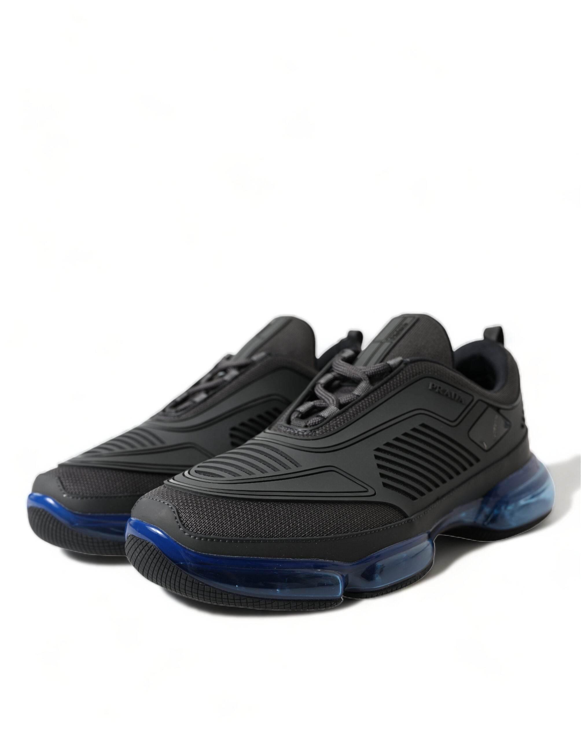 Prada Elegant Men's Black Mesh Sneakers - Hilstor