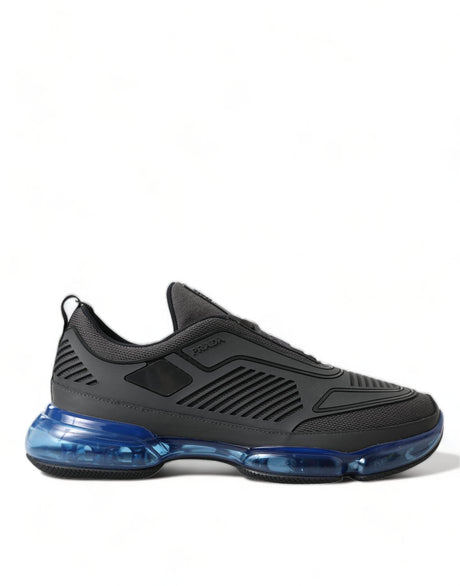 Prada Elegant Men's Black Mesh Sneakers - Hilstor