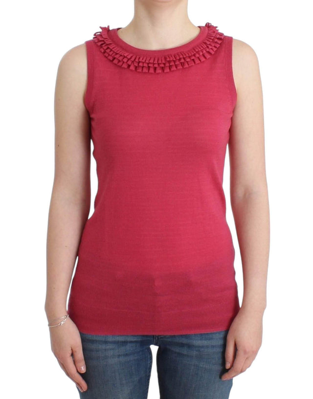 John Galliano Pink wool knit top - Hilstor
