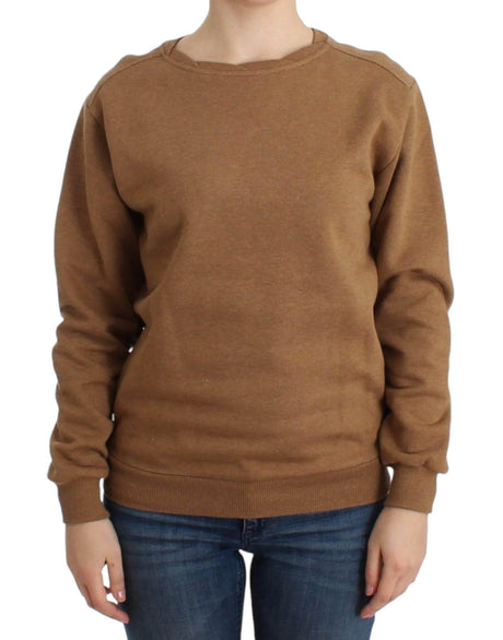 John Galliano Brown Crewneck Cotton Sweater - Hilstor