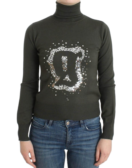 John Galliano Green wool turtleneck sweater - Hilstor