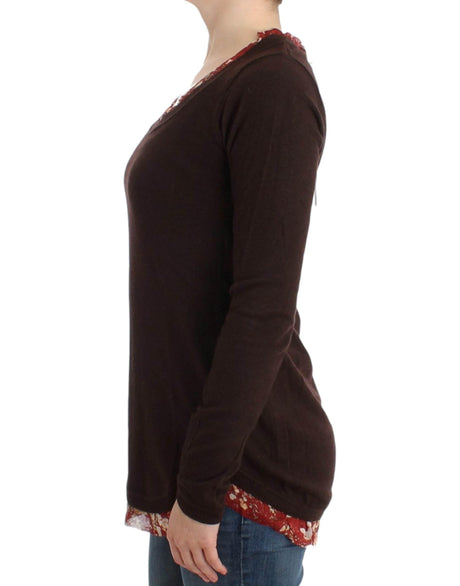 Cavalli Brown crewneck sweater - Hilstor