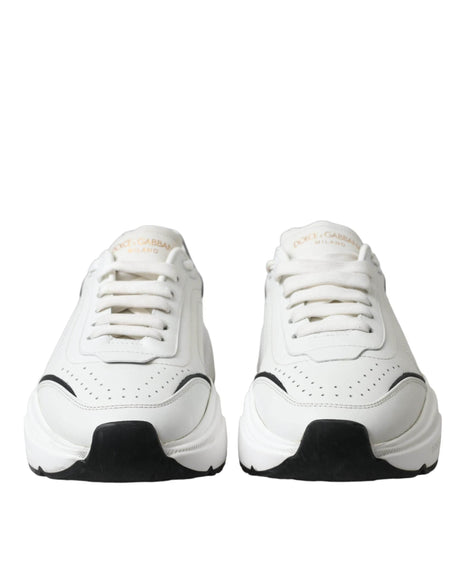 Dolce & Gabbana Chic Black & White Daymaster Leather Sneakers - Hilstor