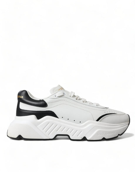 Dolce & Gabbana Chic Black & White Daymaster Leather Sneakers - Hilstor
