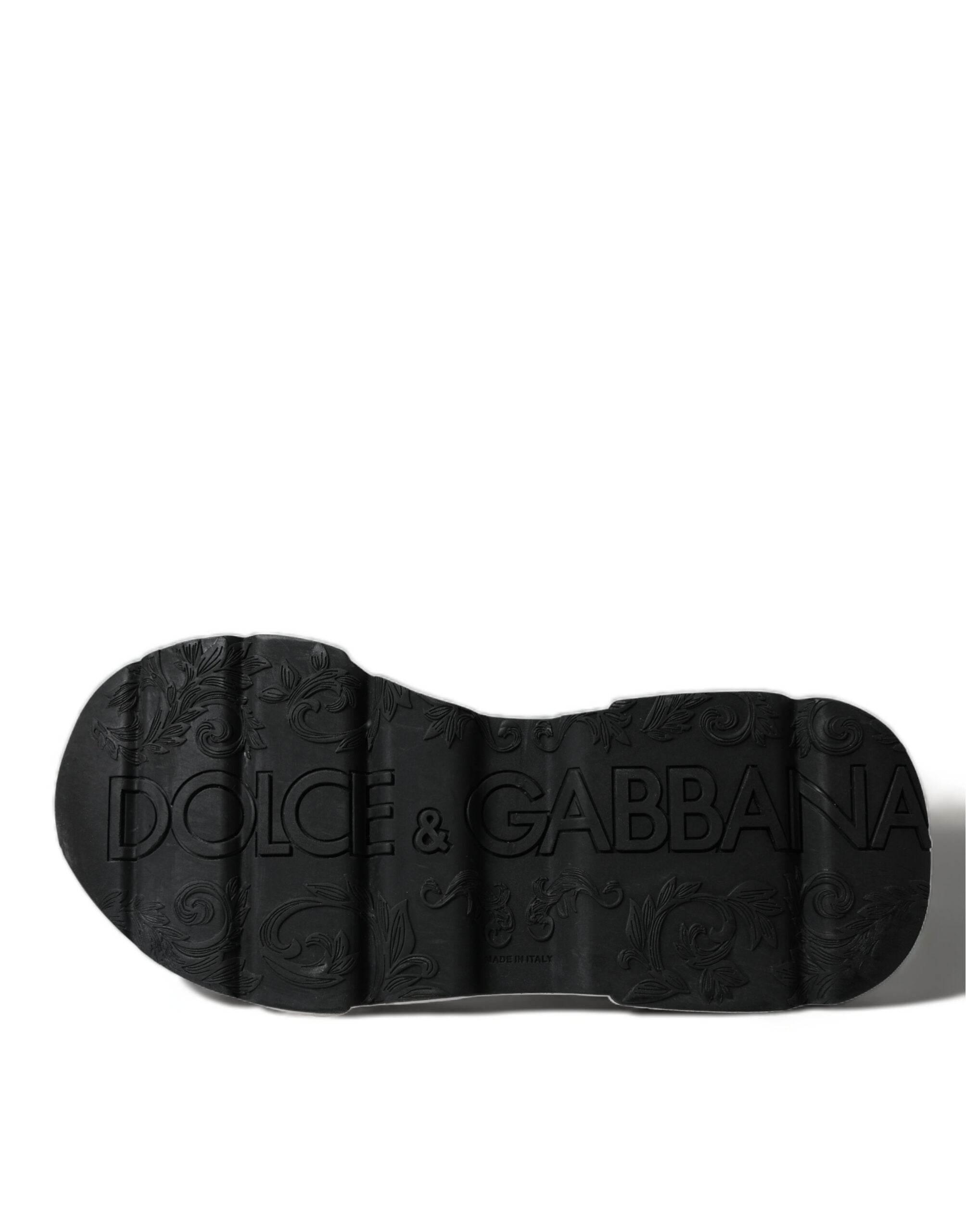 Dolce & Gabbana Chic Black & White Daymaster Leather Sneakers - Hilstor