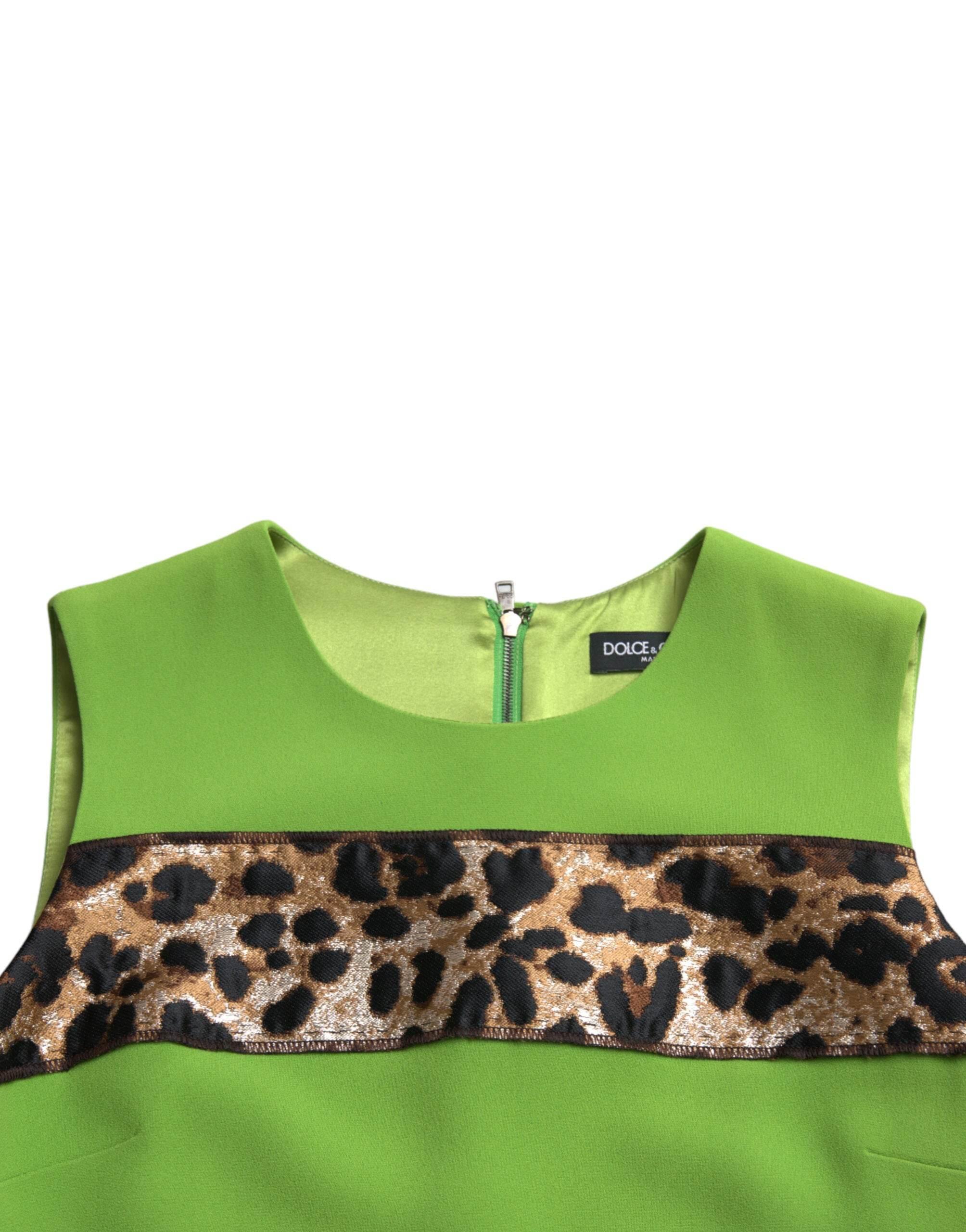 Dolce & Gabbana Chic Apple Green Shift Dress - Hilstor