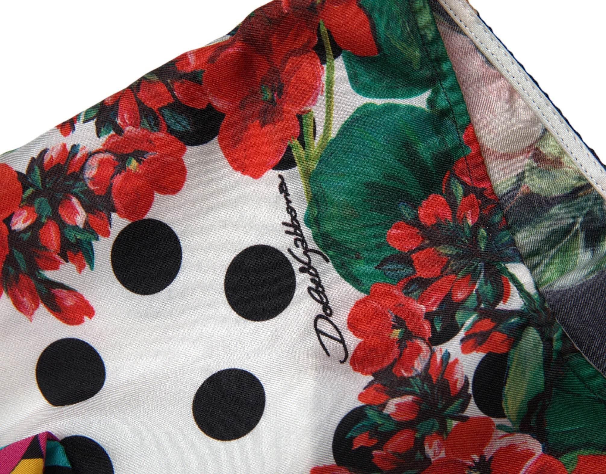 Dolce & Gabbana Multicolor Silk High Waist Hot Pants - Hilstor